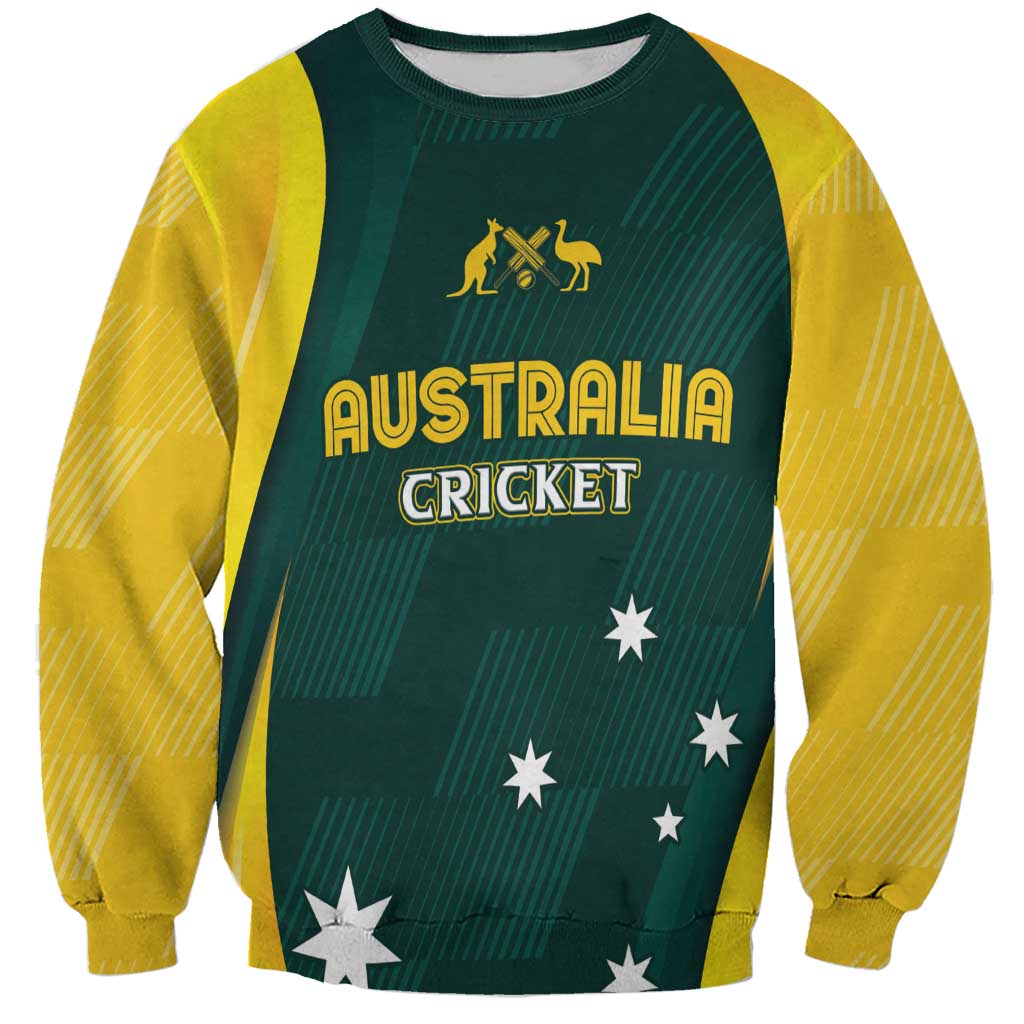 Australia Cricket Custom Sweatshirt GO Aussie - Modern Motif