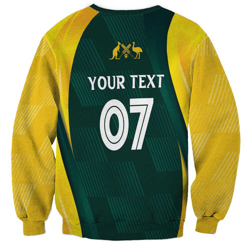 Australia Cricket Custom Sweatshirt GO Aussie - Modern Motif