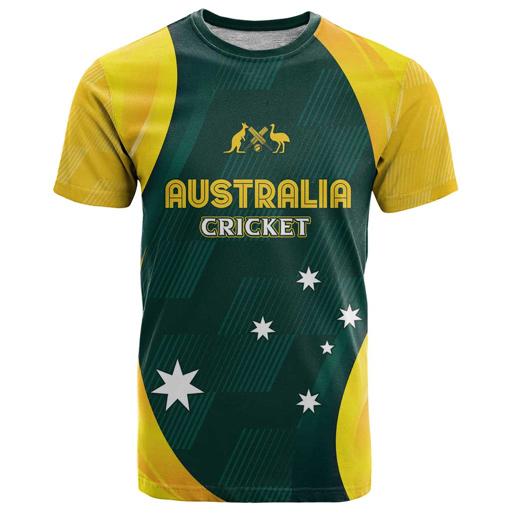 Australia Cricket Custom T Shirt GO Aussie - Modern Motif