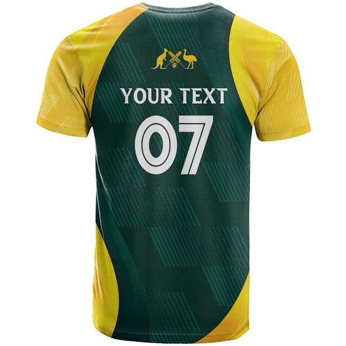 Australia Cricket Custom T Shirt GO Aussie - Modern Motif