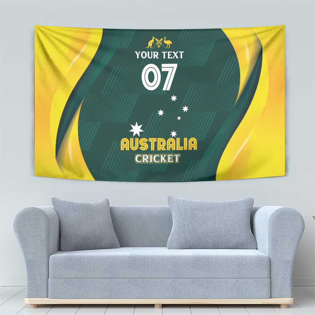Australia Cricket Custom Tapestry GO Aussie - Modern Motif