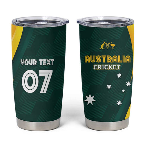 Australia Cricket Custom Tumbler Cup GO Aussie - Modern Motif