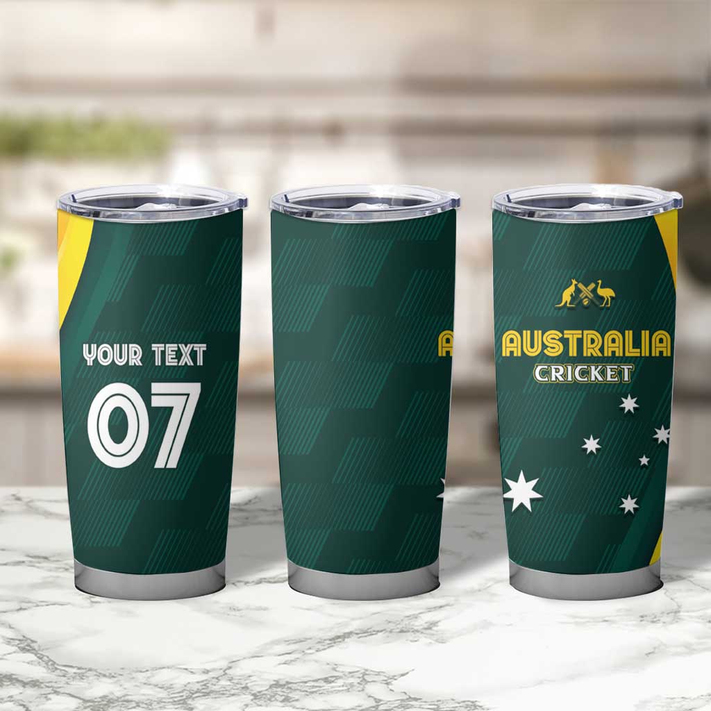 Australia Cricket Custom Tumbler Cup GO Aussie - Modern Motif