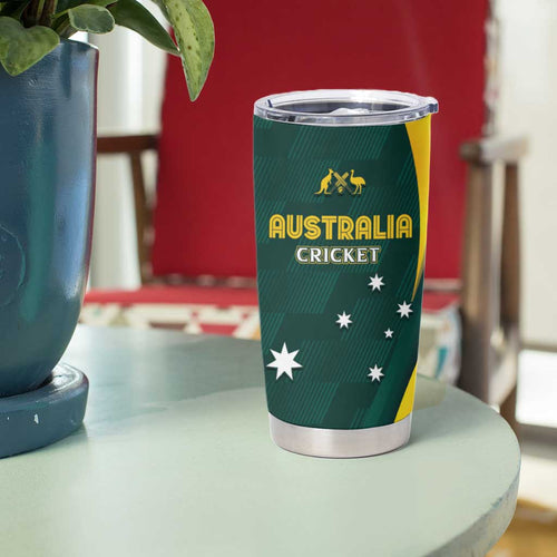 Australia Cricket Custom Tumbler Cup GO Aussie - Modern Motif