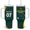 Australia Cricket Custom Tumbler With Handle GO Aussie - Modern Motif
