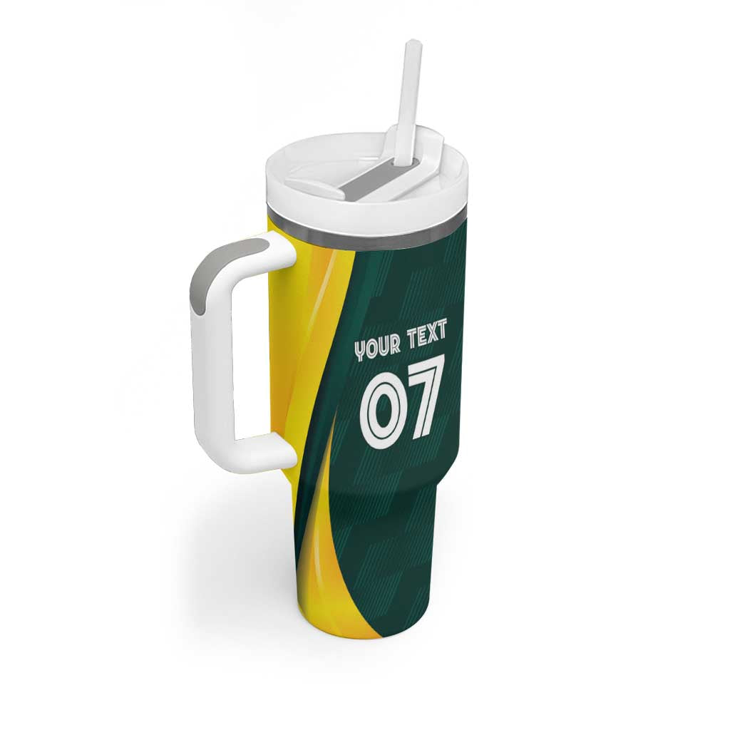 Australia Cricket Custom Tumbler With Handle GO Aussie - Modern Motif