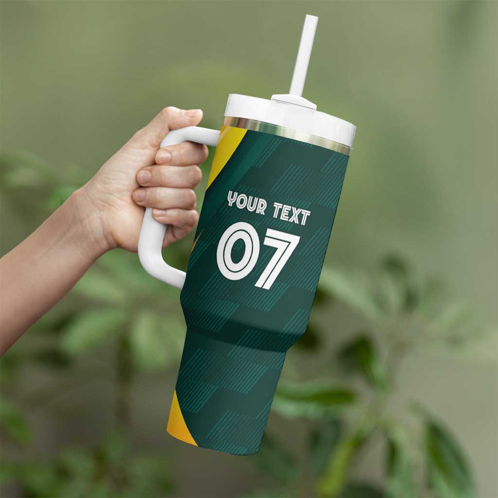 Australia Cricket Custom Tumbler With Handle GO Aussie - Modern Motif