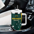 Australia Cricket Custom Tumbler With Handle GO Aussie - Modern Motif