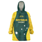 Australia Cricket Custom Wearable Blanket Hoodie GO Aussie - Modern Motif