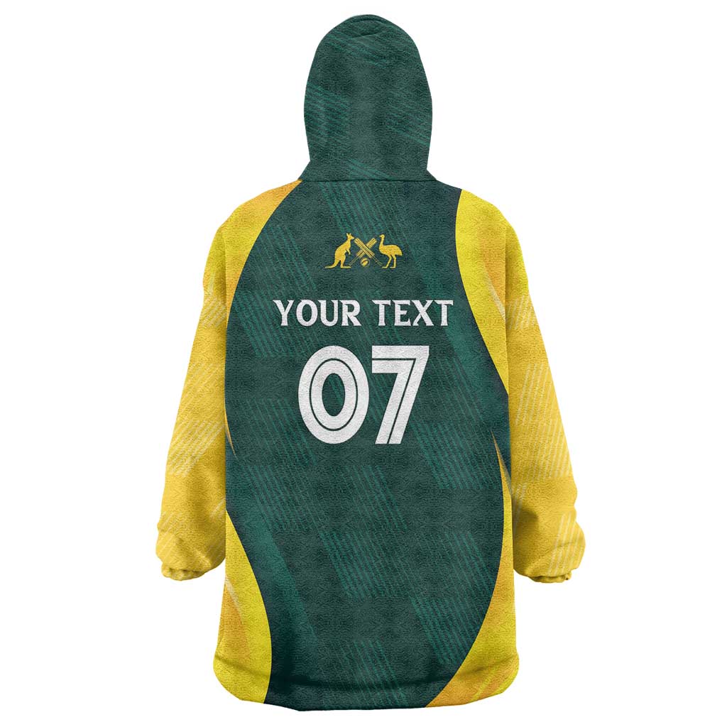 Australia Cricket Custom Wearable Blanket Hoodie GO Aussie - Modern Motif