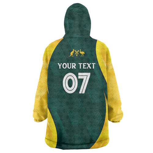 Australia Cricket Custom Wearable Blanket Hoodie GO Aussie - Modern Motif