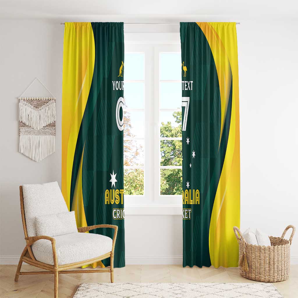 Australia Cricket Custom Window Curtain GO Aussie - Modern Motif