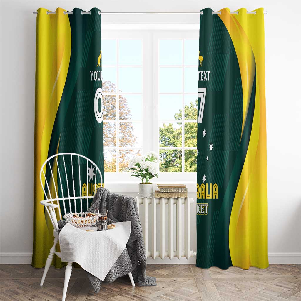 Australia Cricket Custom Window Curtain GO Aussie - Modern Motif