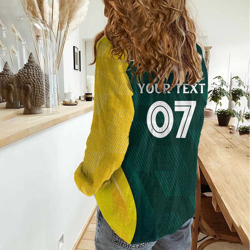 Australia Cricket Custom Women Casual Shirt GO Aussie - Modern Motif