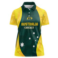 Australia Cricket Custom Women Polo Shirt GO Aussie - Modern Motif