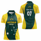 Australia Cricket Custom Women Polo Shirt GO Aussie - Modern Motif