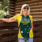 Australia Cricket Custom Women Polo Shirt GO Aussie - Modern Motif