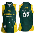 Australia Cricket Custom Women Sleeveless Polo Shirt GO Aussie - Modern Motif