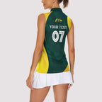 Australia Cricket Custom Women Sleeveless Polo Shirt GO Aussie - Modern Motif