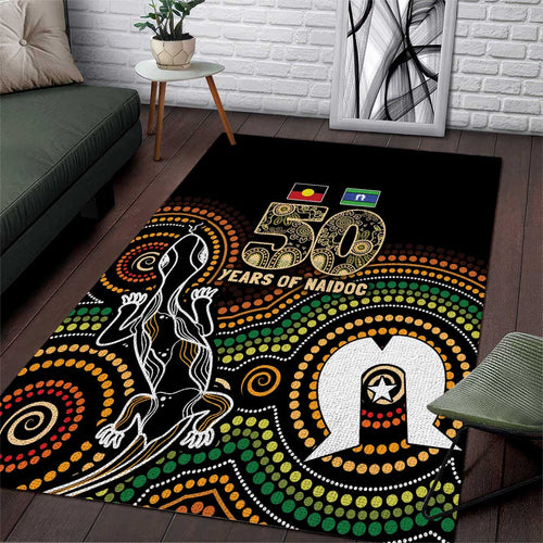 50 Years of NAIDOC Week Indigenous Area Rug Honor The Past - Grace The Present