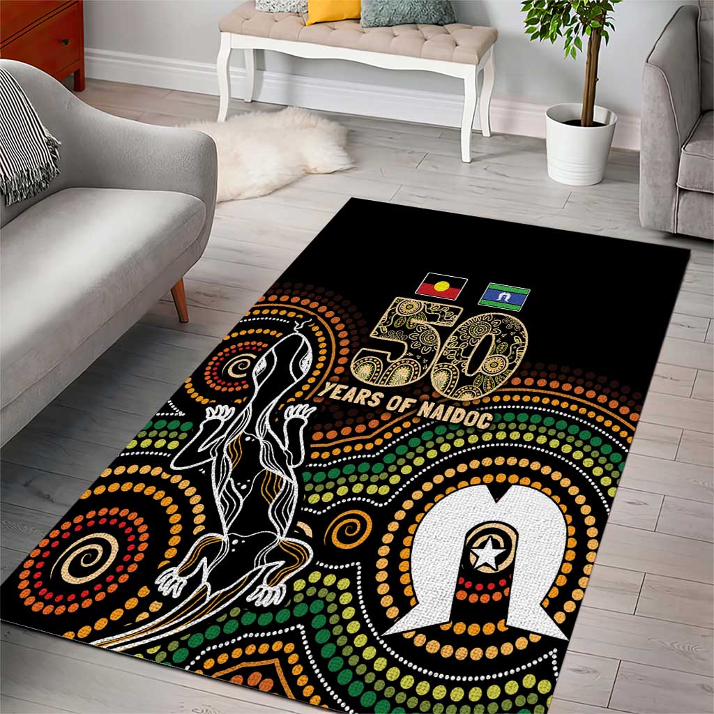 50 Years of NAIDOC Week Indigenous Area Rug Honor The Past - Grace The Present