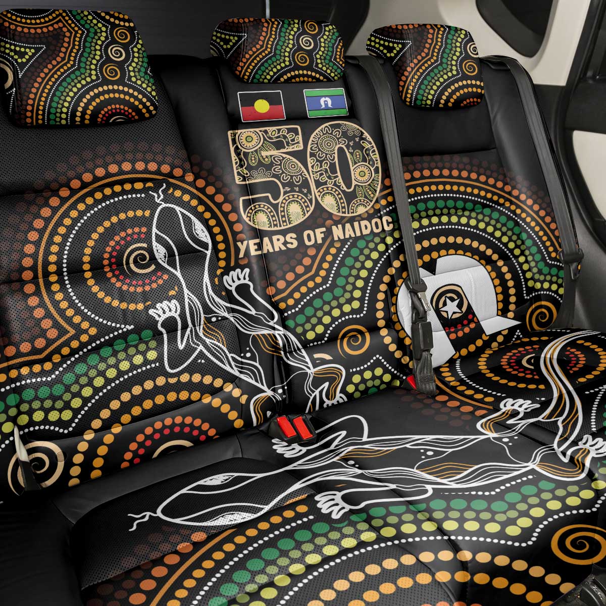 50 Years of NAIDOC Week Indigenous Back Car Seat Cover Honor The Past - Grace The Present