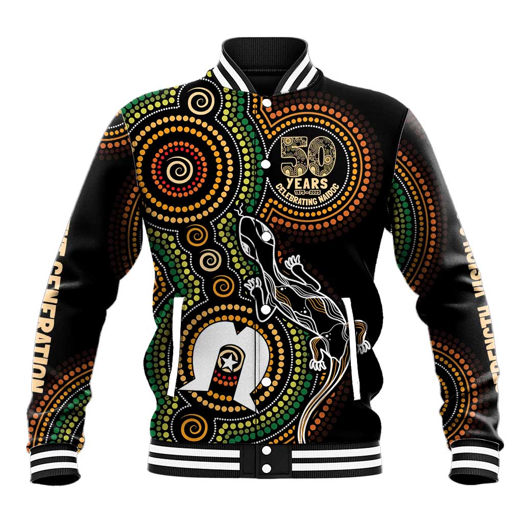 50 Years of NAIDOC Week Indigenous Baseball Jacket Honor The Past - Grace The Present