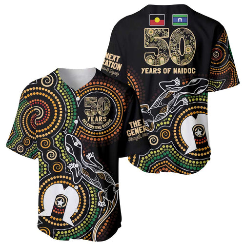 50 Years of NAIDOC Week Indigenous Baseball Jersey Honor The Past - Grace The Present