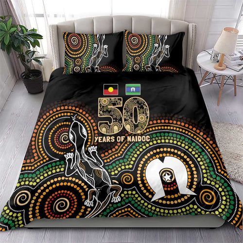 50 Years of NAIDOC Week Indigenous Bedding Set Honor The Past - Grace The Present