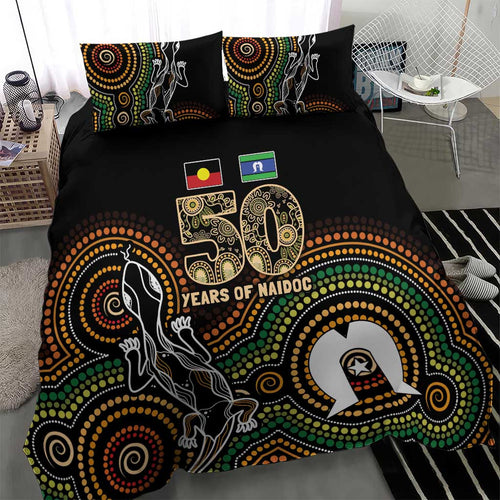 50 Years of NAIDOC Week Indigenous Bedding Set Honor The Past - Grace The Present