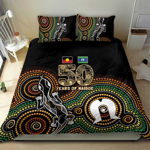 50 Years of NAIDOC Week Indigenous Bedding Set Honor The Past - Grace The Present
