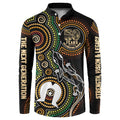 50 Years of NAIDOC Week Indigenous Button Sweatshirt Honor The Past - Grace The Present