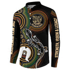 50 Years of NAIDOC Week Indigenous Button Sweatshirt Honor The Past - Grace The Present