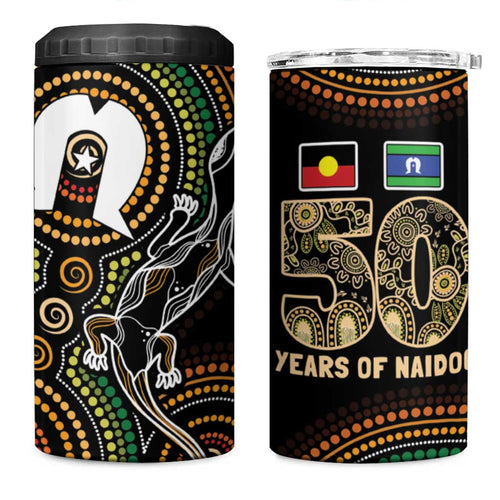 50 Years of NAIDOC Week Indigenous 4 in 1 Can Cooler Tumbler Honor The Past - Grace The Present
