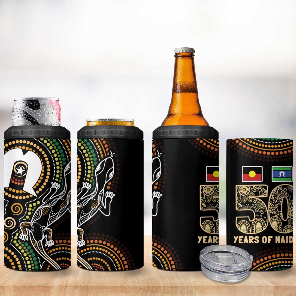 50 Years of NAIDOC Week Indigenous 4 in 1 Can Cooler Tumbler Honor The Past - Grace The Present