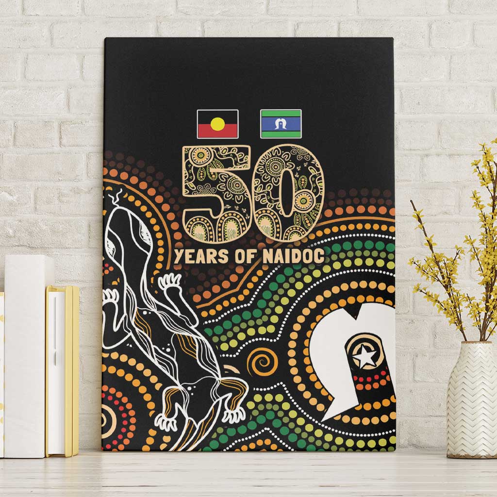 50 Years of NAIDOC Week Indigenous Canvas Wall Art Honor The Past - Grace The Present