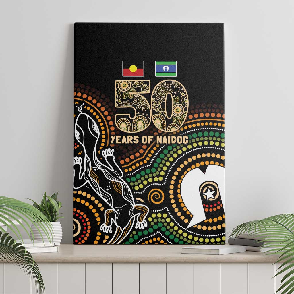 50 Years of NAIDOC Week Indigenous Canvas Wall Art Honor The Past - Grace The Present