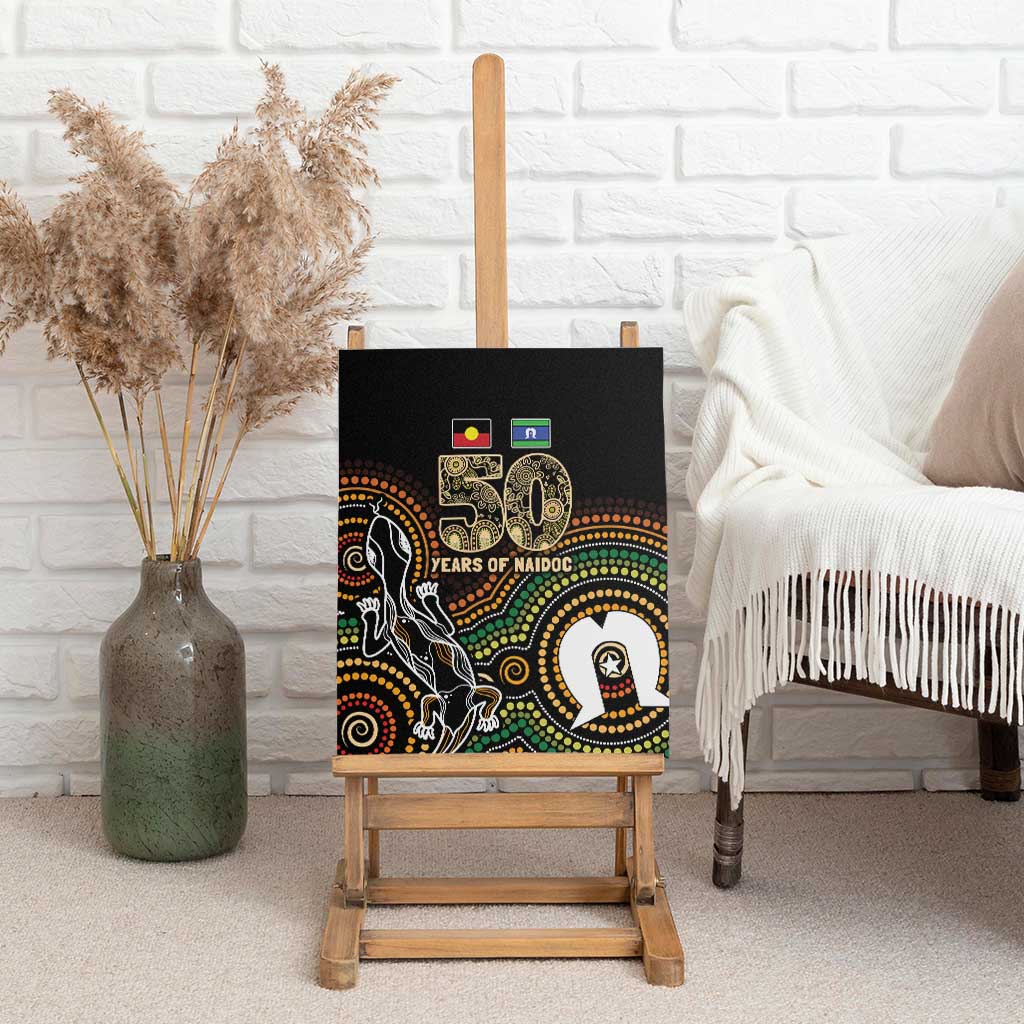 50 Years of NAIDOC Week Indigenous Canvas Wall Art Honor The Past - Grace The Present