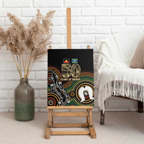 50 Years of NAIDOC Week Indigenous Canvas Wall Art Honor The Past - Grace The Present