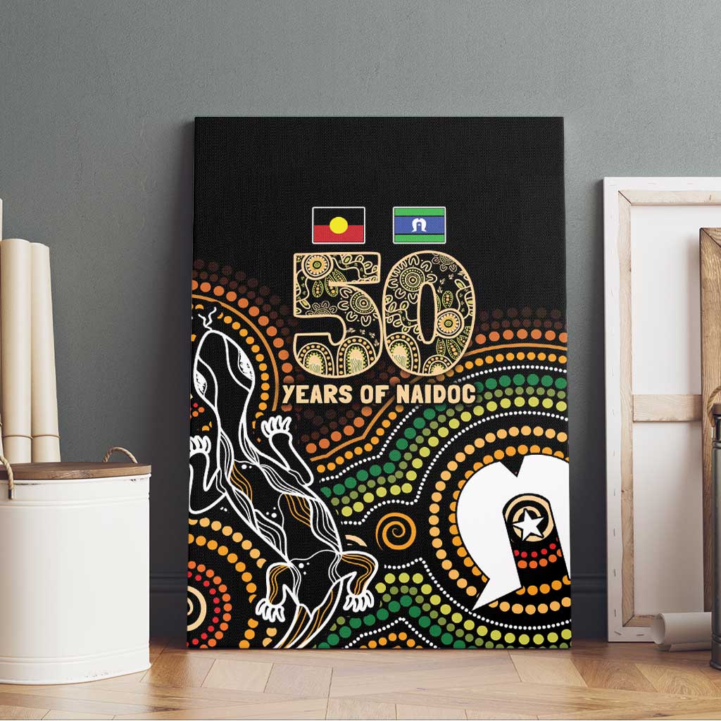 50 Years of NAIDOC Week Indigenous Canvas Wall Art Honor The Past - Grace The Present