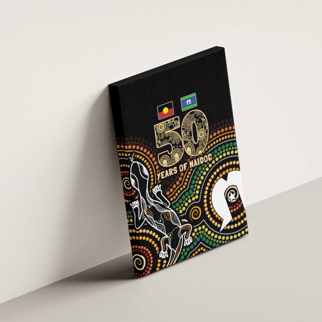 50 Years of NAIDOC Week Indigenous Canvas Wall Art Honor The Past - Grace The Present