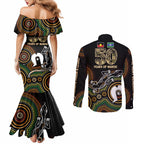 50 Years of NAIDOC Week Indigenous Couples Matching Mermaid Dress and Long Sleeve Button Shirt Honor The Past - Grace The Present