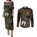50 Years of NAIDOC Week Indigenous Couples Matching Puletasi and Long Sleeve Button Shirt Honor The Past - Grace The Present