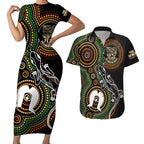 50 Years of NAIDOC Week Indigenous Couples Matching Short Sleeve Bodycon Dress and Hawaiian Shirt Honor The Past - Grace The Present