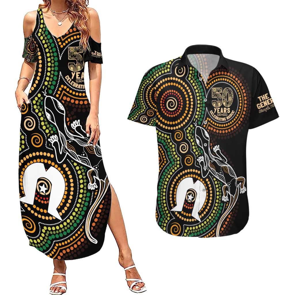 50 Years of NAIDOC Week Indigenous Couples Matching Summer Maxi Dress and Hawaiian Shirt Honor The Past - Grace The Present