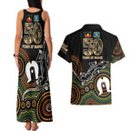 50 Years of NAIDOC Week Indigenous Couples Matching Tank Maxi Dress and Hawaiian Shirt Honor The Past - Grace The Present