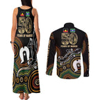 50 Years of NAIDOC Week Indigenous Couples Matching Tank Maxi Dress and Long Sleeve Button Shirt Honor The Past - Grace The Present