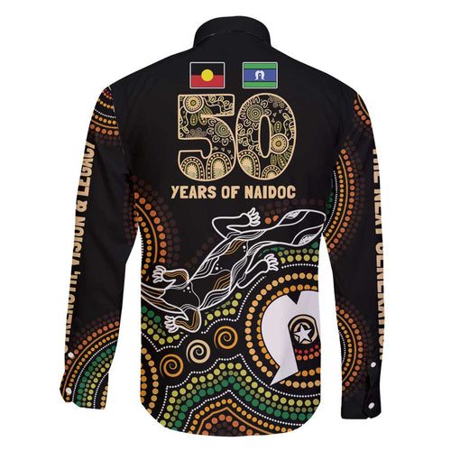 50 Years of NAIDOC Week Indigenous Family Matching Long Sleeve Bodycon Dress and Hawaiian Shirt Honor The Past - Grace The Present