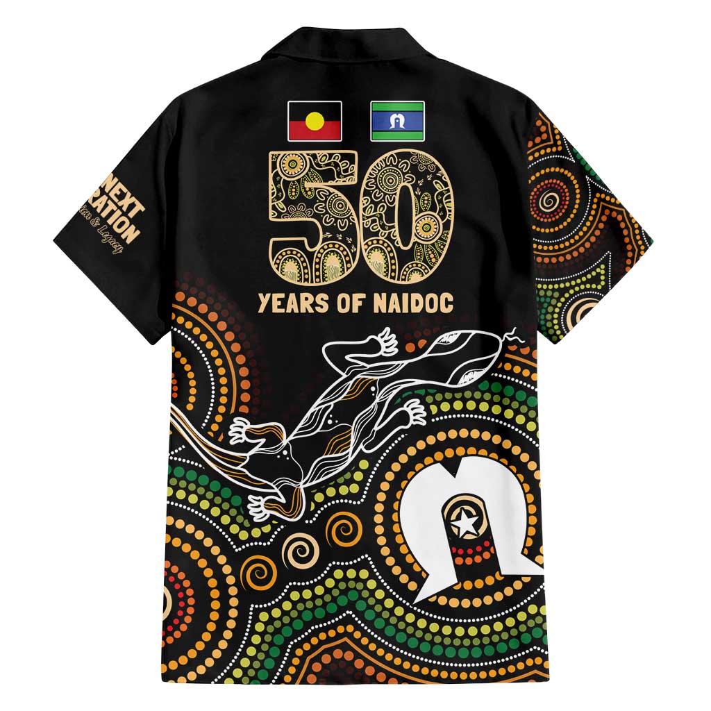 50 Years of NAIDOC Week Indigenous Family Matching Off Shoulder Maxi Dress and Hawaiian Shirt Honor The Past - Grace The Present