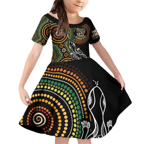 50 Years of NAIDOC Week Indigenous Family Matching Off Shoulder Short Dress and Hawaiian Shirt Honor The Past - Grace The Present